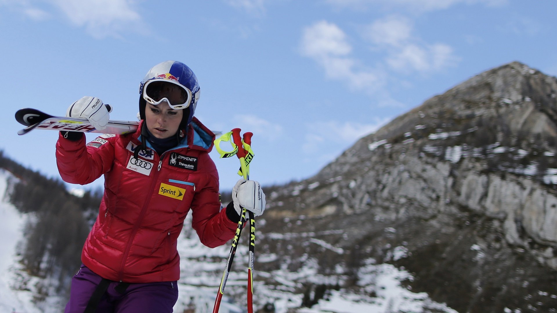 woman, Lindsey vonn, Ski Wallpaper