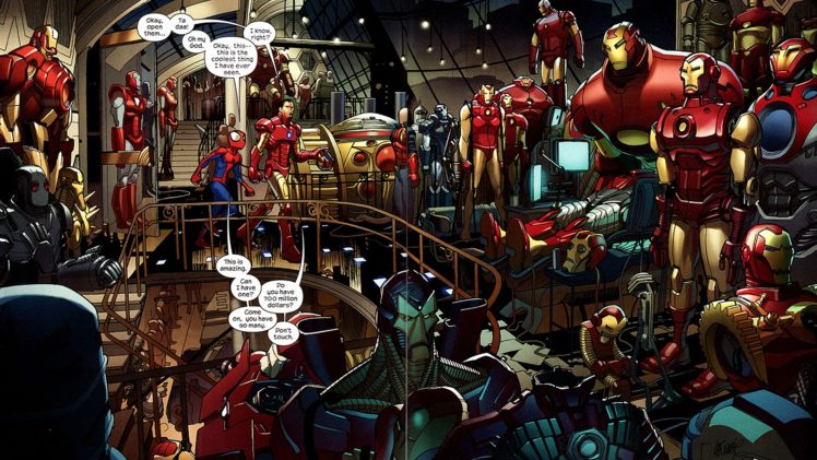 iron, Man, Comics, Tony, Stark, Marvel, Comics, Ultimate, Spider man HD Wallpaper Desktop Background