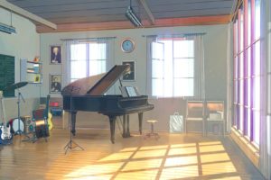 musical, Instruments, Piano, Sunlight, Music, Guitar, Anime, Drums, Window