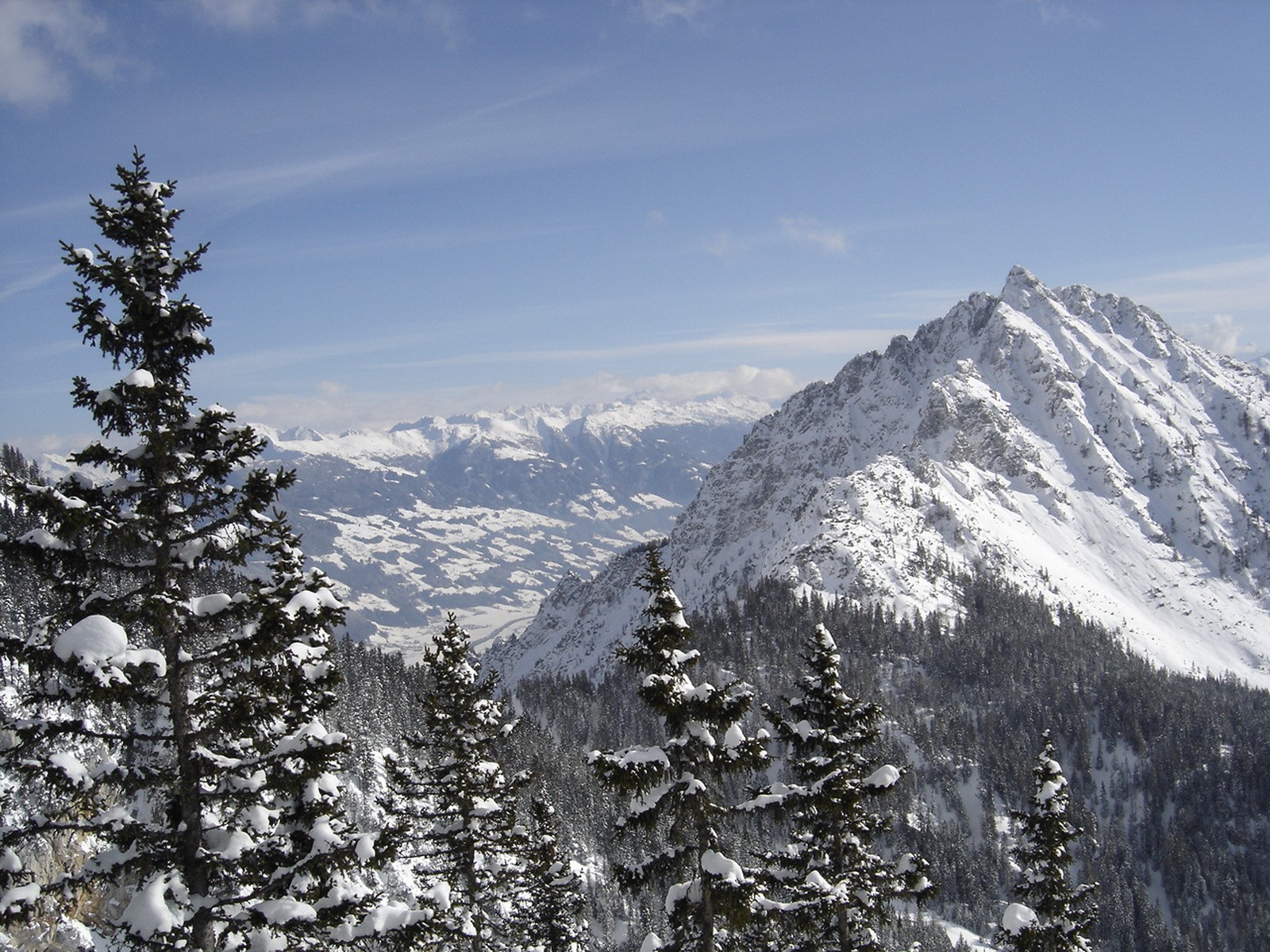 mountains, Snow Wallpaper