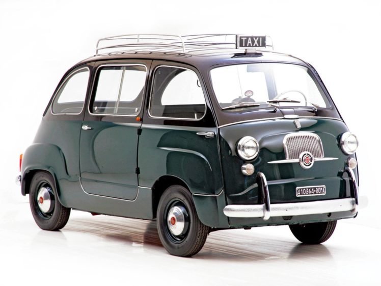 cars, Classic, Fiat, 600, Minivan, Multipla, Italia, Italie, Cab, Taxi HD Wallpaper Desktop Background