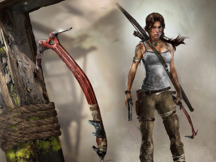 games,  , Lara, Croft, Tomb, Raider HD Wallpaper Desktop Background