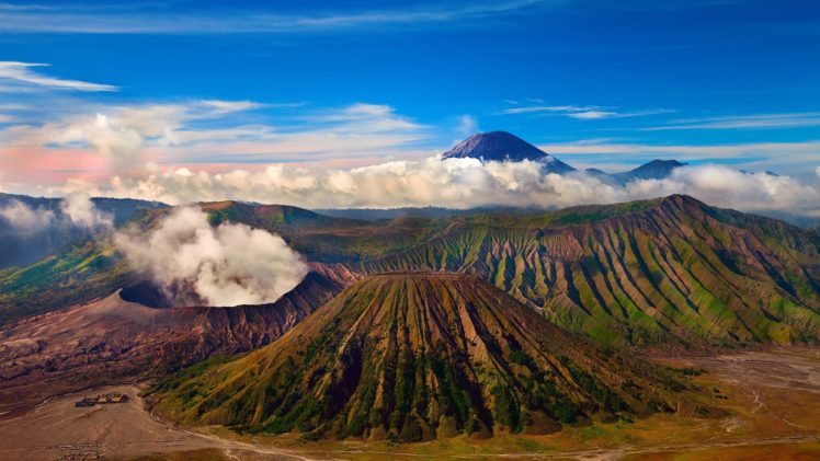 mountains, Indonesia HD Wallpaper Desktop Background