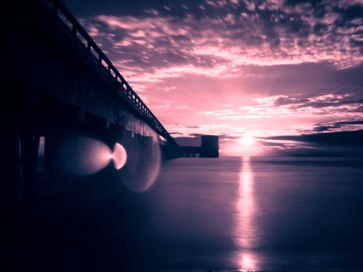 water, Bridges, Sunlight, Flares HD Wallpaper Desktop Background
