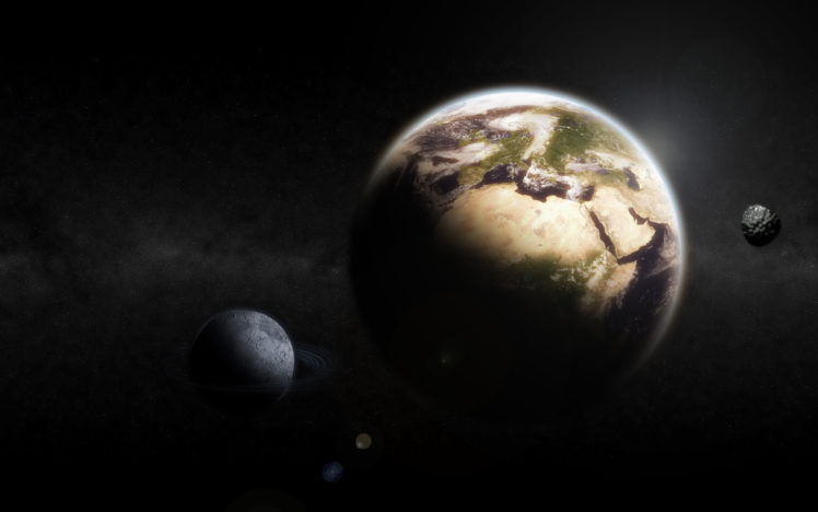 earth, Moon HD Wallpaper Desktop Background