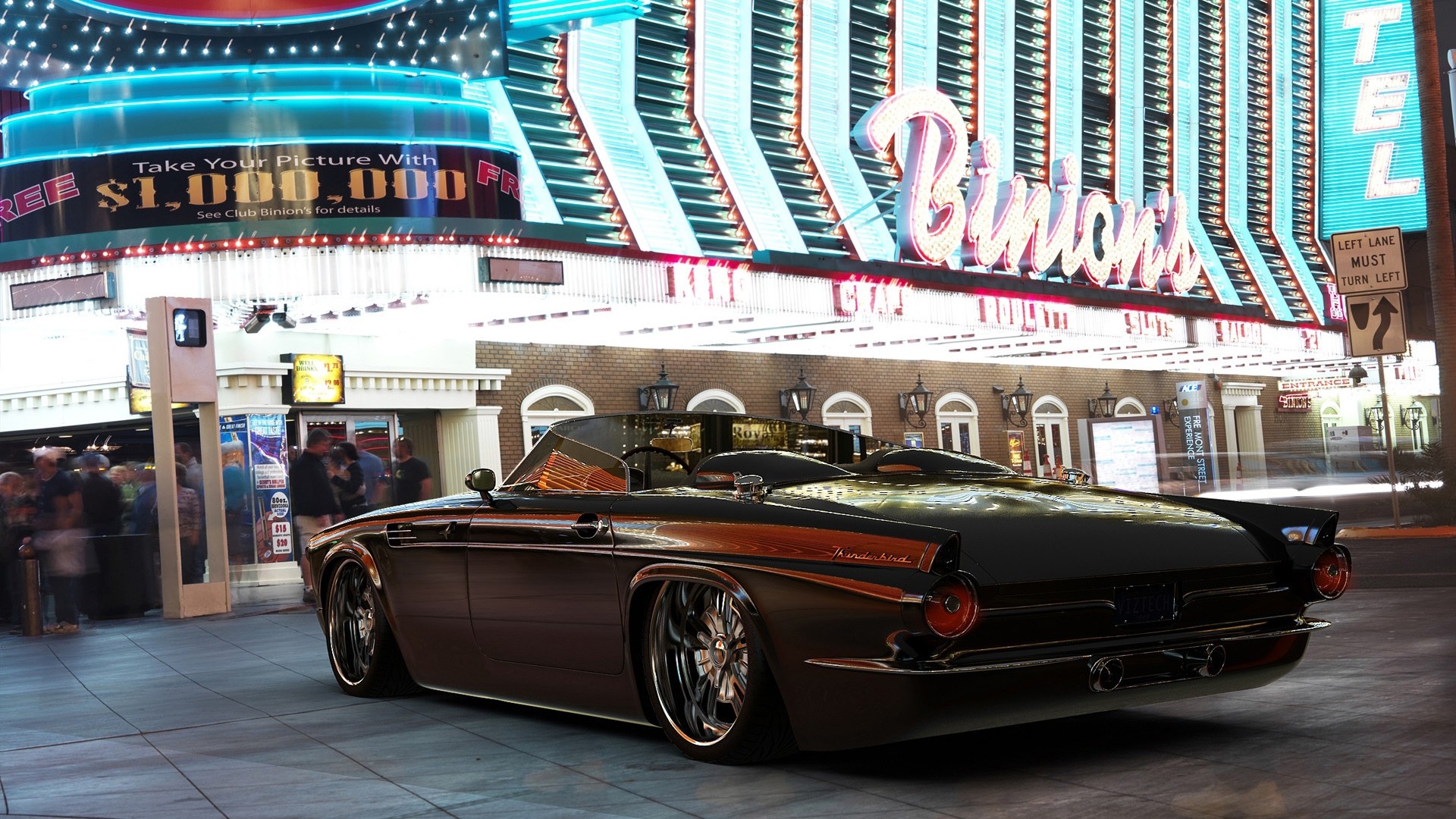 las, Vegas, Tuning, Ford, Thunderbird Wallpaper