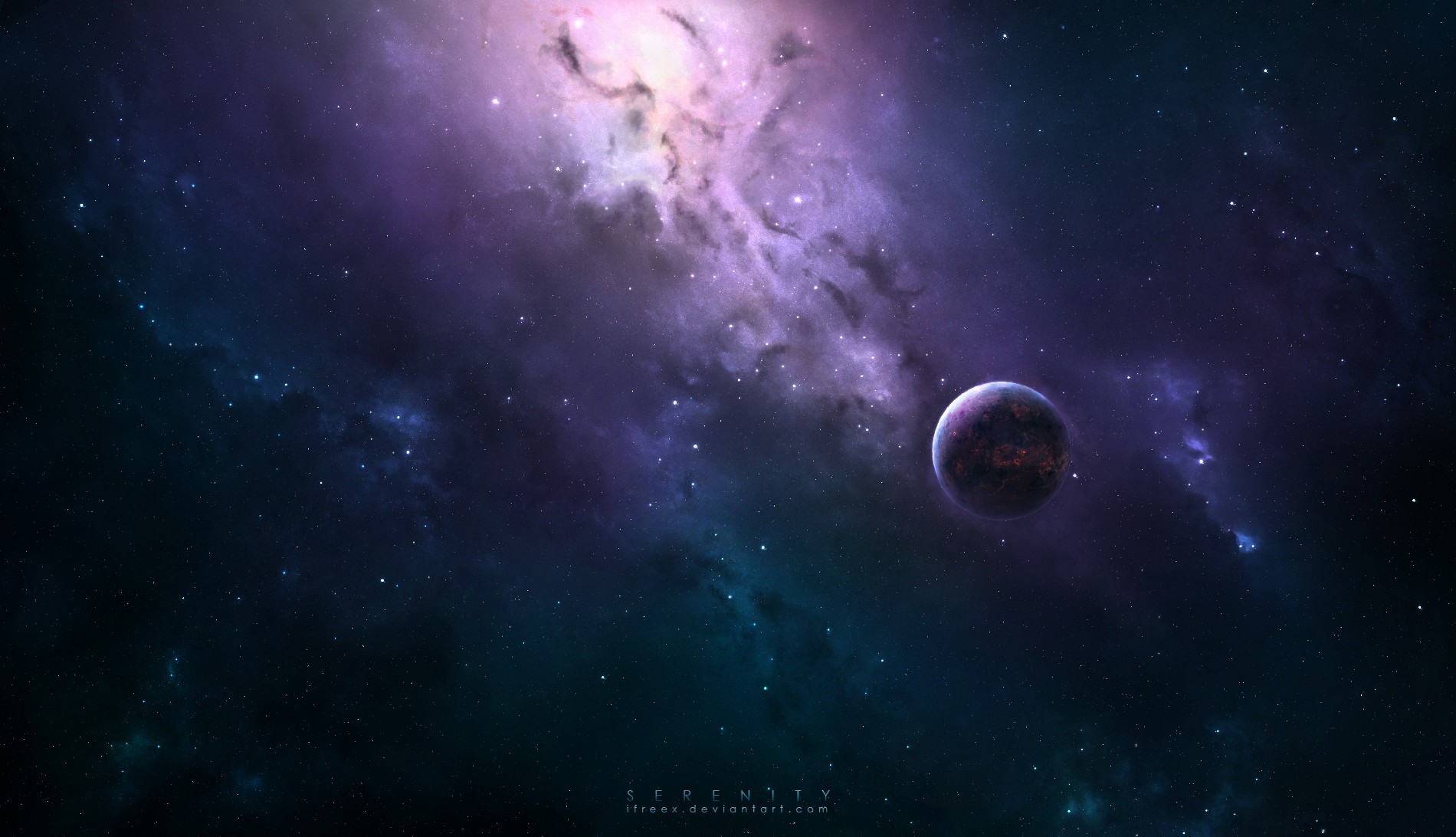serenity, Outer, Space, Planets Wallpaper