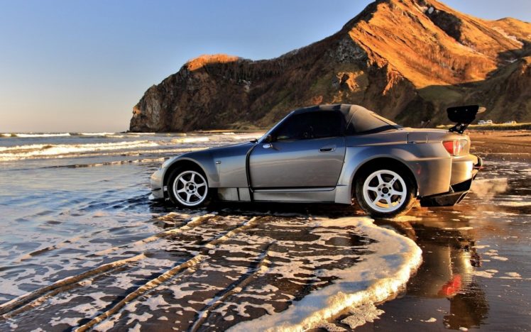 beach, Cars, Honda, S2000 HD Wallpaper Desktop Background