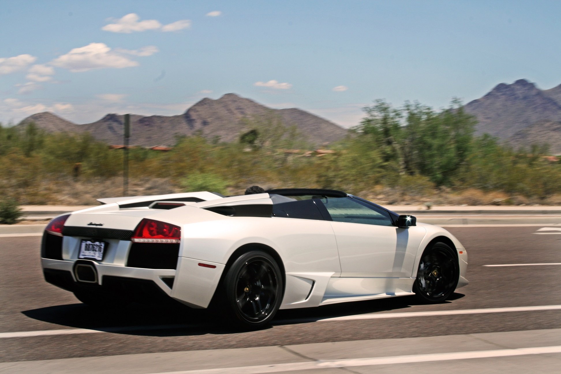 lamborghini, Murcielago, Roadster, Cars, Coupe, Supercars, White, Blanc Wallpaper