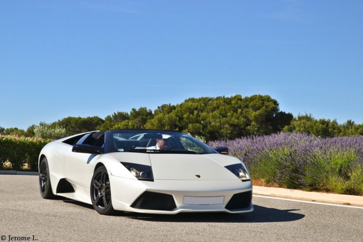 lamborghini, Murcielago, Roadster, Cars, Coupe, Supercars, White, Blanc HD Wallpaper Desktop Background