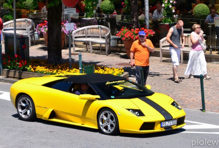 lamborghini, Murcielago, Roadster, Cars, Coupe, Supercars, Yellow, Jaune HD Wallpaper Desktop Background