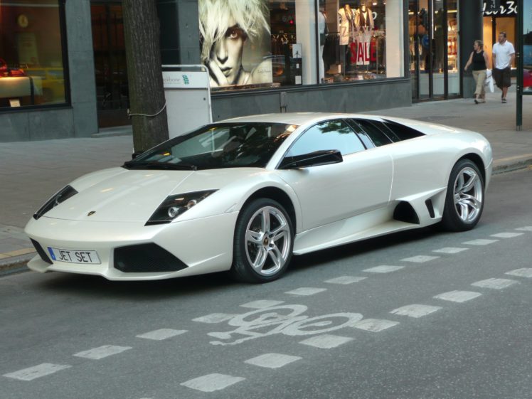 lamborghini, Murcielago, Cars, Coupe, Supercars, Italy, Blanc, White HD Wallpaper Desktop Background