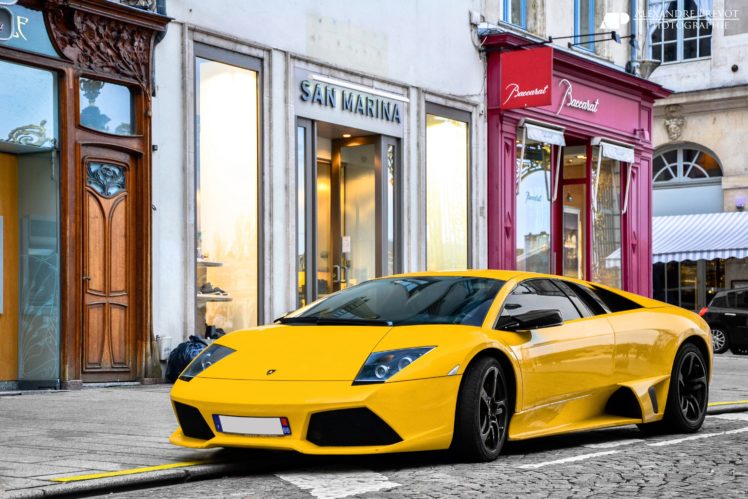 lamborghini, Murcielago, Cars, Coupe, Supercars, Italy, Jaune, Yellow HD Wallpaper Desktop Background