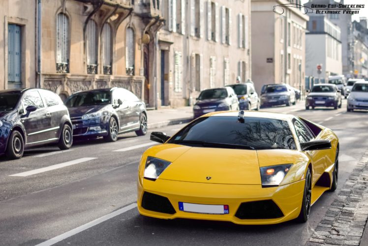 lamborghini, Murcielago, Cars, Coupe, Supercars, Italy, Jaune, Yellow HD Wallpaper Desktop Background