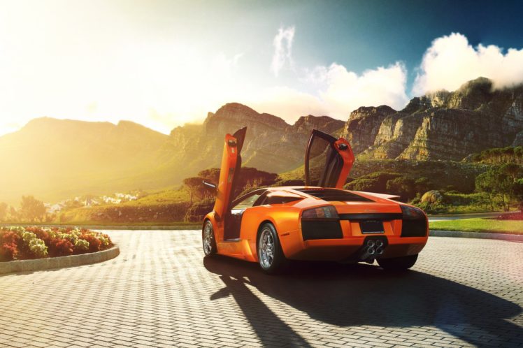 lamborghini, Murcielago, Cars, Coupe, Supercars, Italy, Orange HD Wallpaper Desktop Background