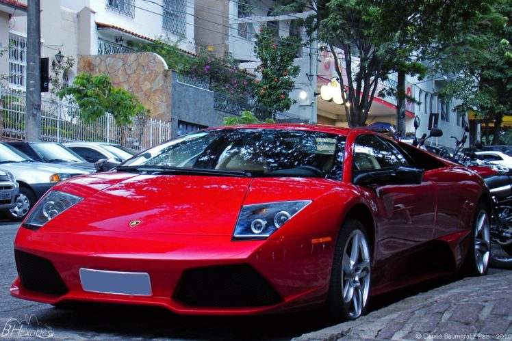lamborghini, Murcielago, Cars, Coupe, Supercars, Italy, Rouge, Red HD Wallpaper Desktop Background