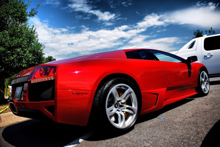 lamborghini, Murcielago, Cars, Coupe, Supercars, Italy, Rouge, Red HD Wallpaper Desktop Background