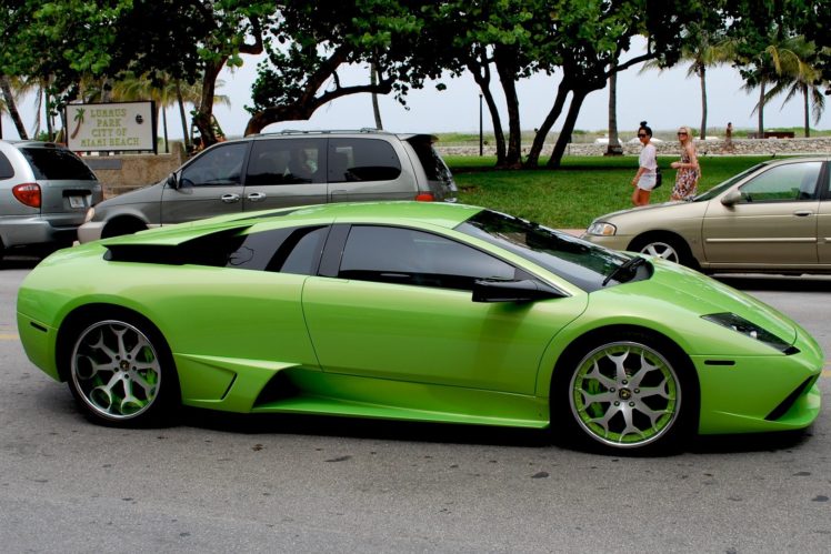 lamborghini, Murcielago, Cars, Coupe, Supercars, Italy, Green, Vert HD Wallpaper Desktop Background