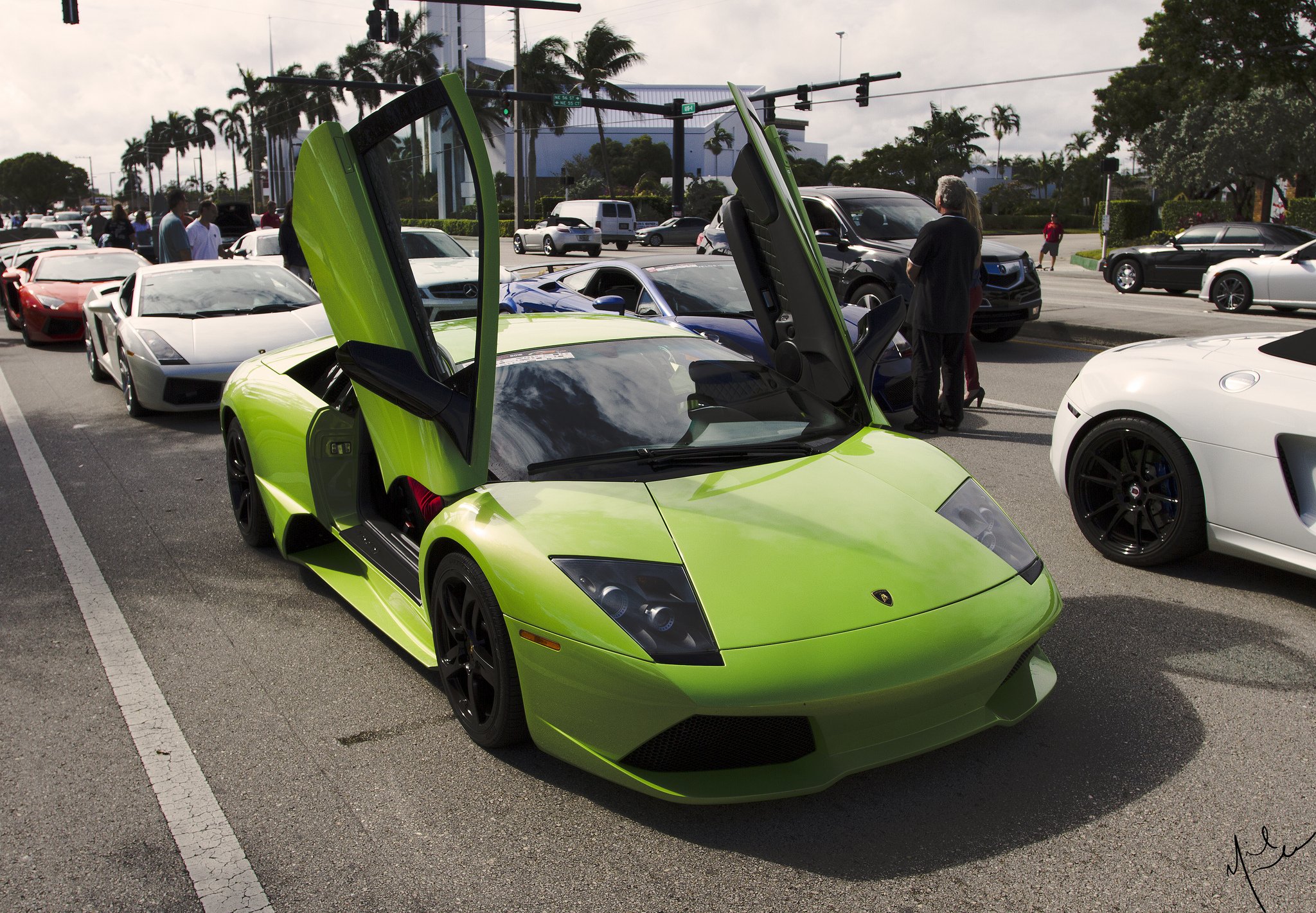 lamborghini, Murcielago, Cars, Coupe, Supercars, Italy, Green, Vert Wallpaper