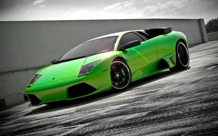 lamborghini, Murcielago, Cars, Coupe, Supercars, Italy, Green, Vert HD Wallpaper Desktop Background