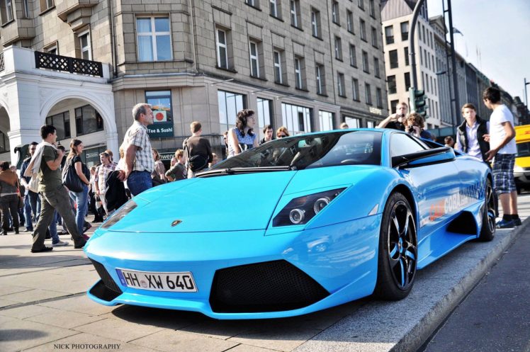 lamborghini, Murcielago, Cars, Coupe, Supercars, Italy, Blue, Bleu HD Wallpaper Desktop Background