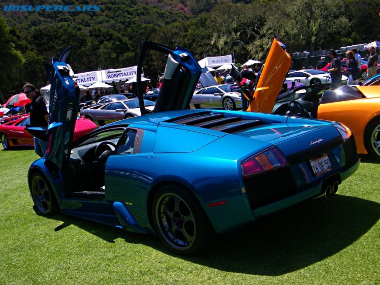 lamborghini, Murcielago, Cars, Coupe, Supercars, Italy, Blue, Bleu HD Wallpaper Desktop Background