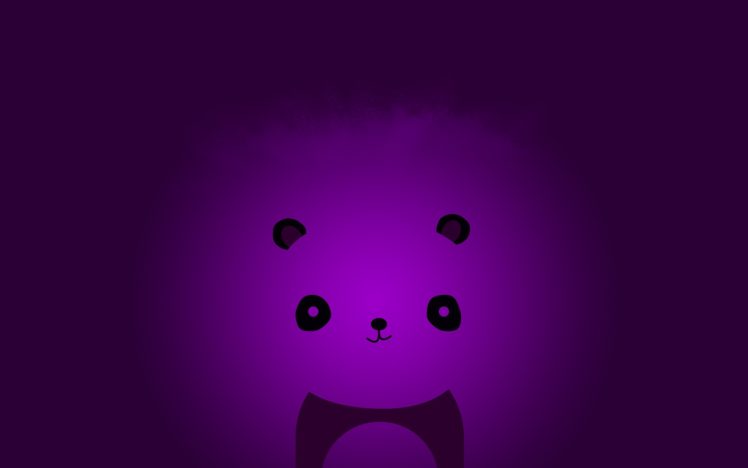 abstract, Minimalistic, Violet, Panda, Bears HD Wallpaper Desktop Background