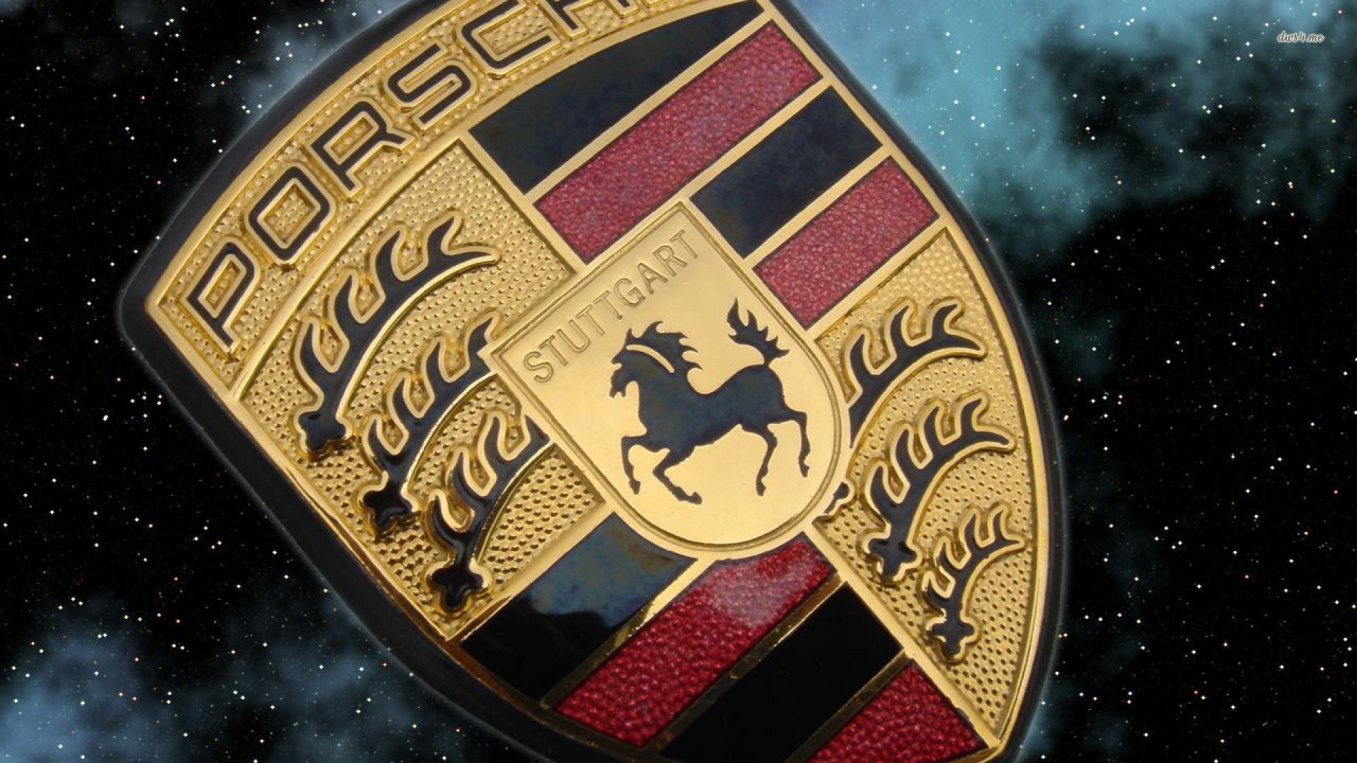 Porsche logo brand car symbol with name Royalty Free Vector
