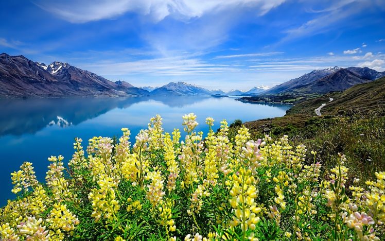 mountains, Clouds, Landscapes, Lakes HD Wallpaper Desktop Background