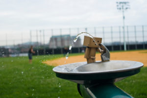 danboard, Water, Fountain, Baseball, Field