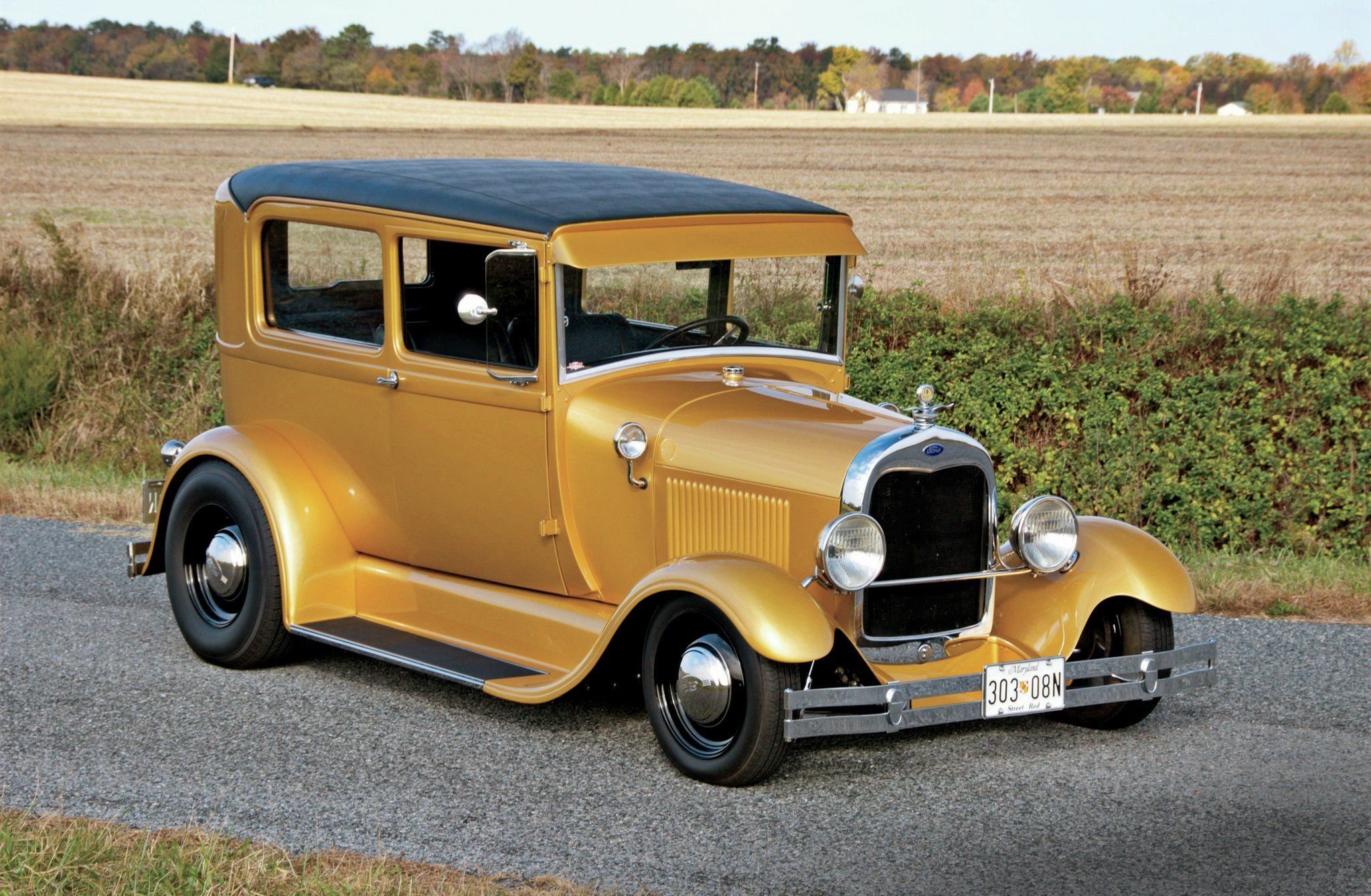 1929, Ford, Model, A, Tudor, Sedan 03 Wallpaper