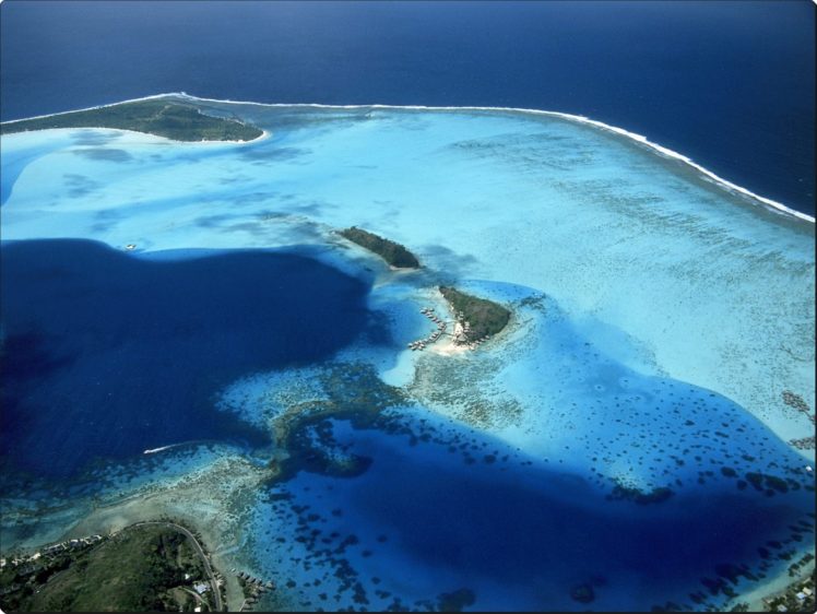 coralia, Motu, Resort, Bora, Bora, French, Polynesia HD Wallpaper Desktop Background