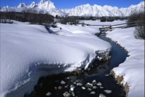 winter, Light, On, The, Teton, Range, Grand, Teton, National, Park, Wyoming