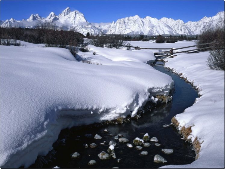 winter, Light, On, The, Teton, Range, Grand, Teton, National, Park, Wyoming HD Wallpaper Desktop Background