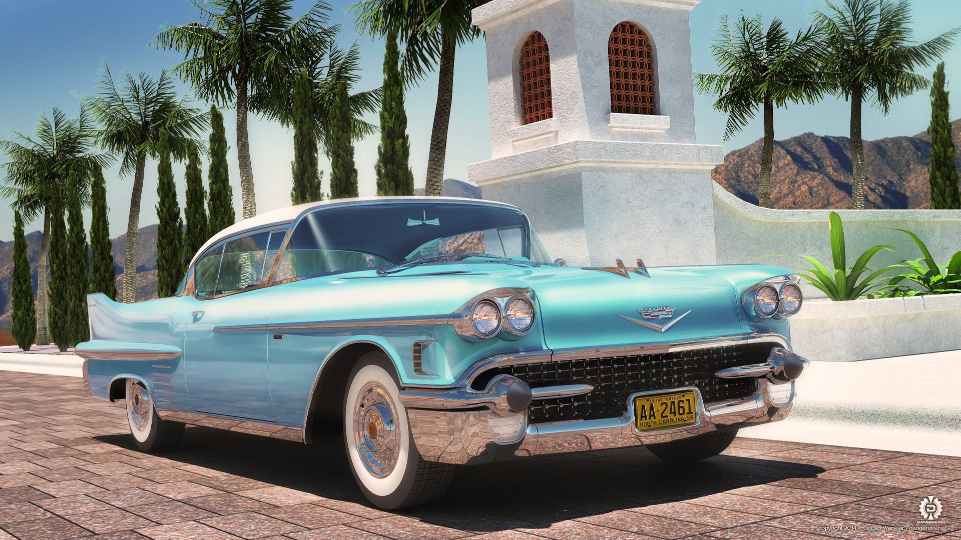 1958, Cadillac, Deville, Coupe Wallpaper