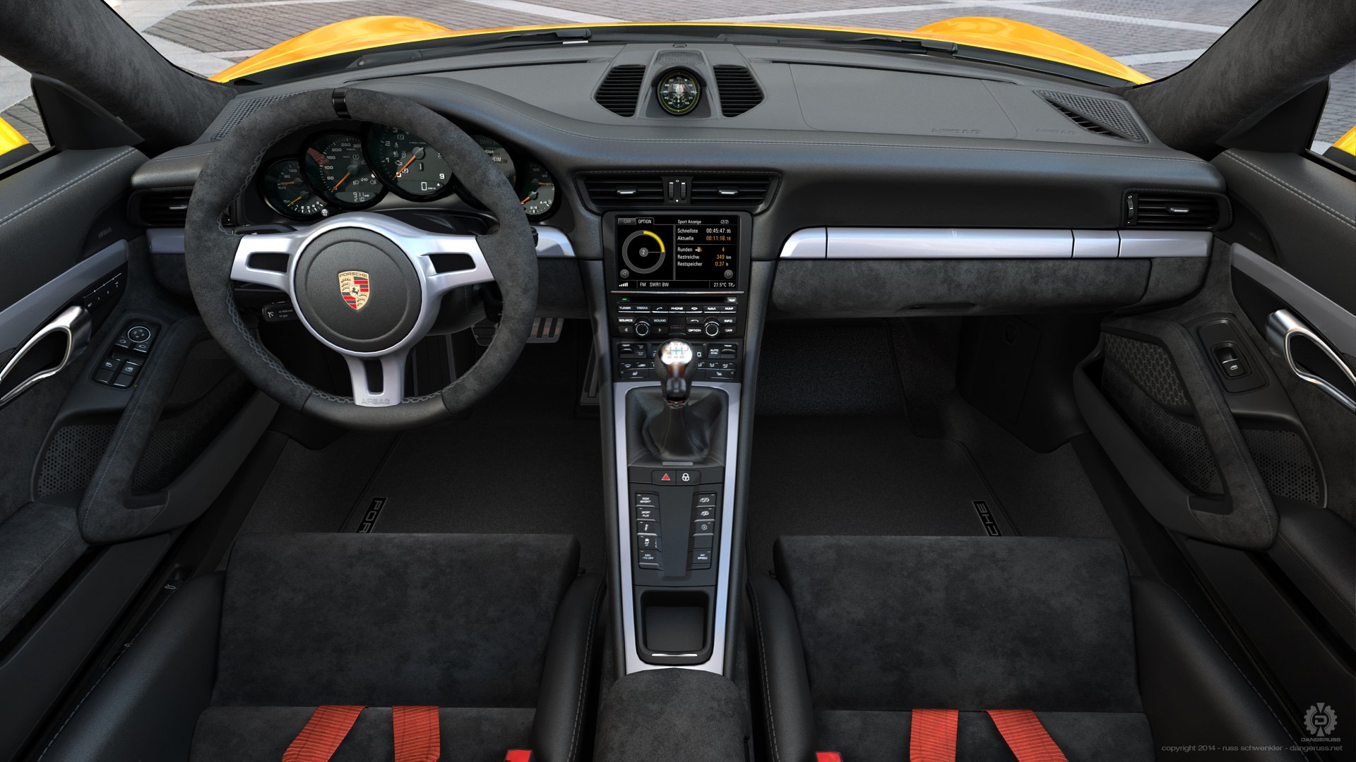 porsche, 911, Gt3, Interior Wallpaper
