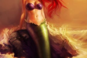 fantasy, Mermaid, Ariel, Disney, Cartoon