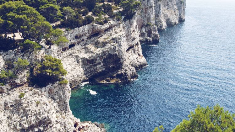 cliffs, Croatia, Sea HD Wallpaper Desktop Background