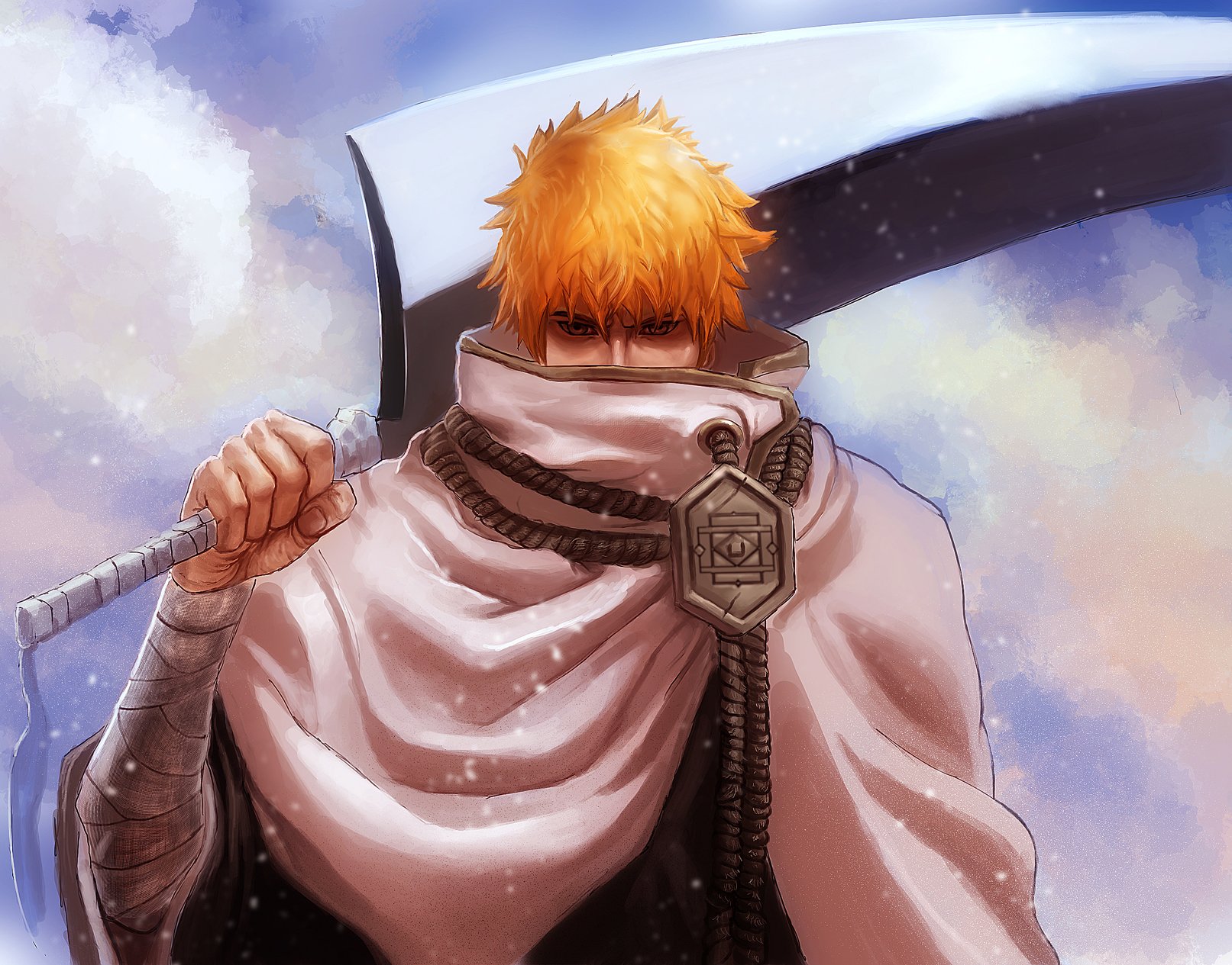 anime, Series, Bleach, Sword, Orange, Hair, Ichigo, Kurosaki, Character Wallpaper