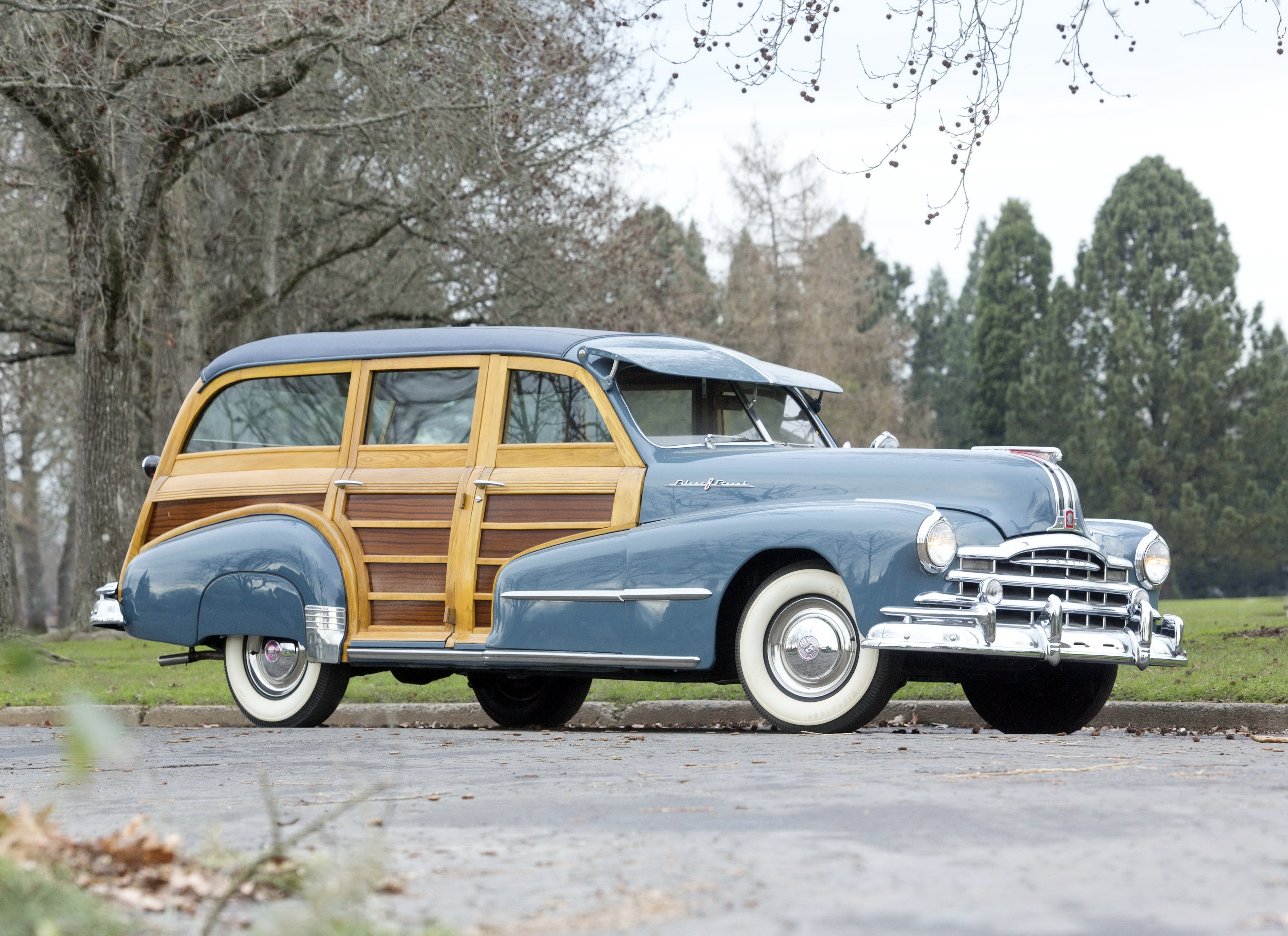 1948, Pontiac, Streamliner, Eight, Stationwagon, 8pb, Woody, Retro Wallpaper