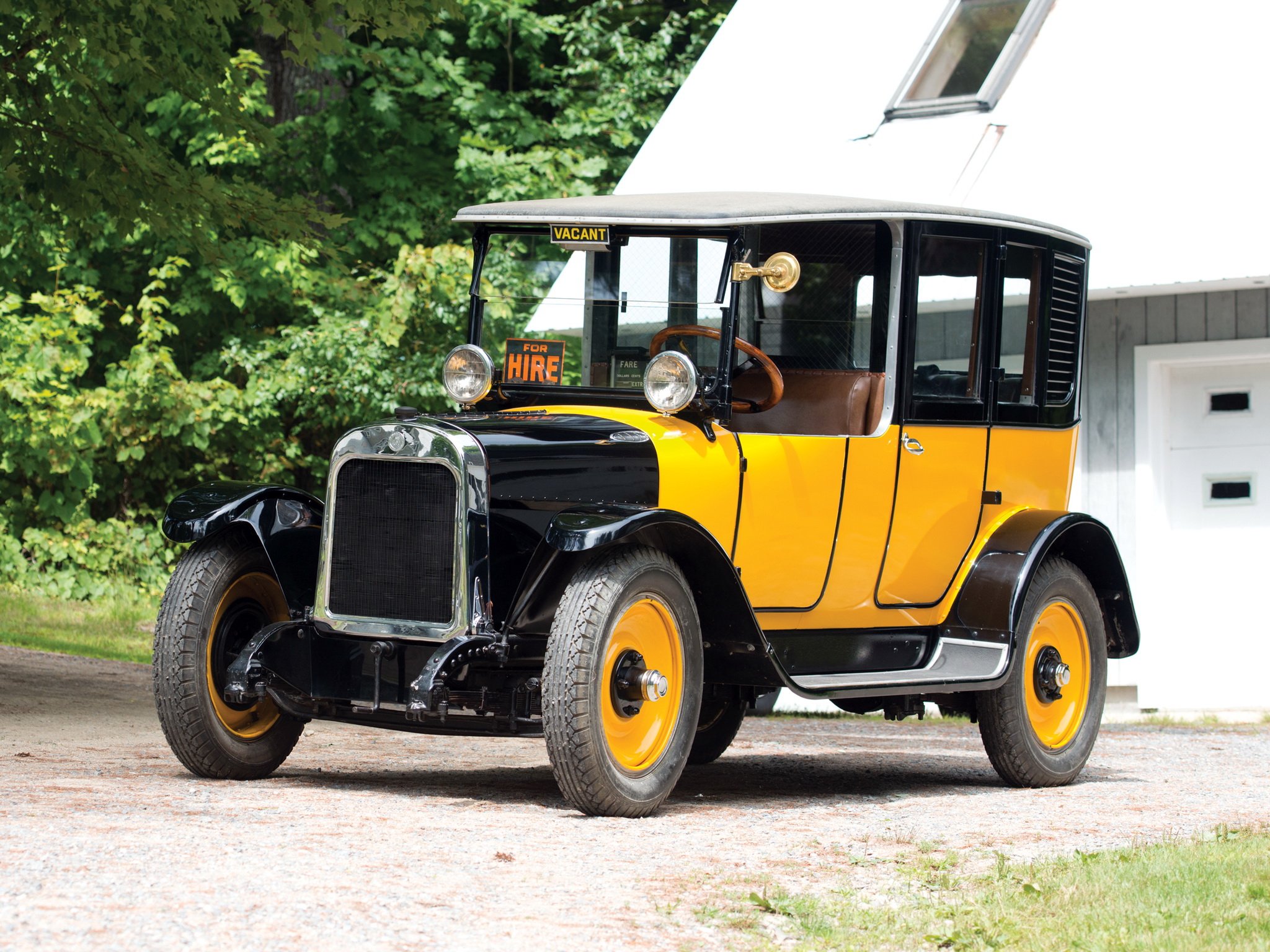 1923, Yellow, Cab, Model a2, Brougham, Taxi, Transport, Retro, Vintage Wallpaper