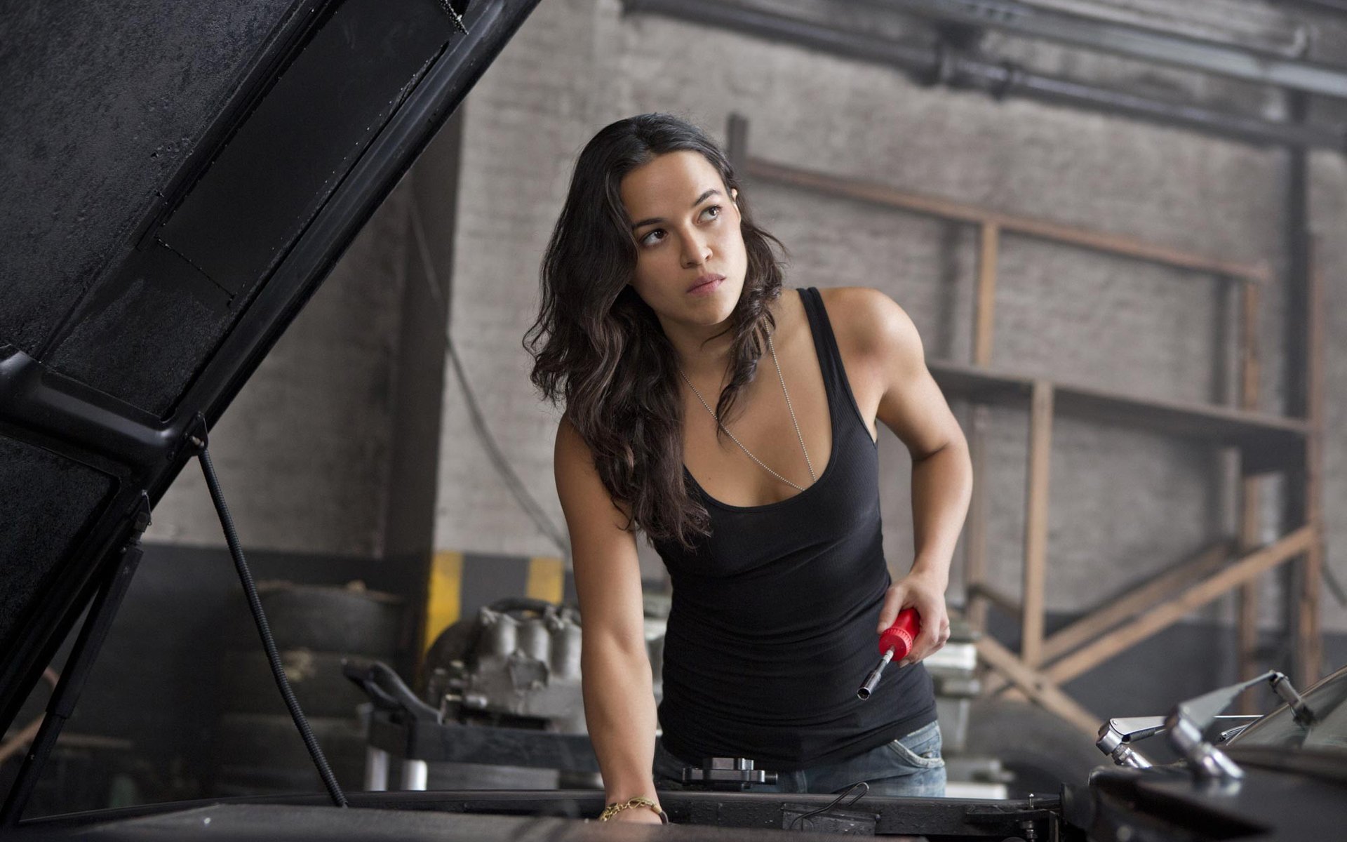 women, At, Work,  , Michelle, Rodriguez, Movie, Fast, And, Furious, 6, Sensuality Wallpaper