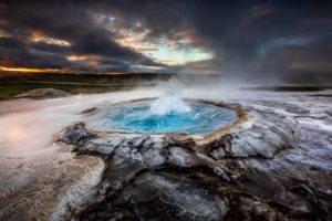 geyser, Nature, Clouds, Iceland