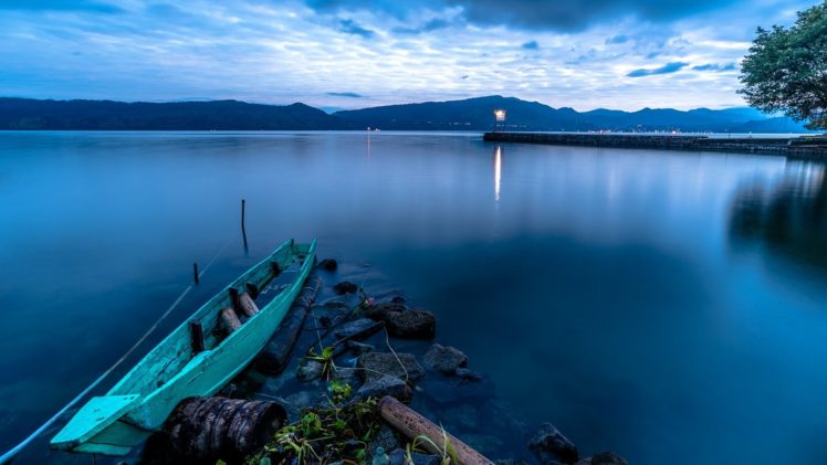 lake, Boat, Landscape HD Wallpaper Desktop Background