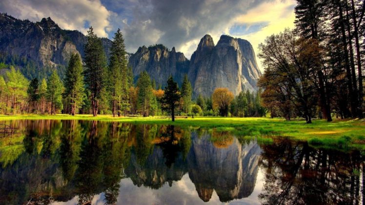 lake, Mountain, Forest, Reflection, Nature, Landscape, Autumn HD Wallpaper Desktop Background