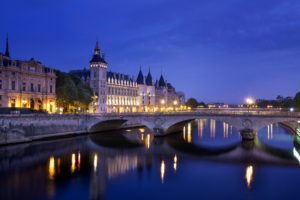 lights, City, River, France