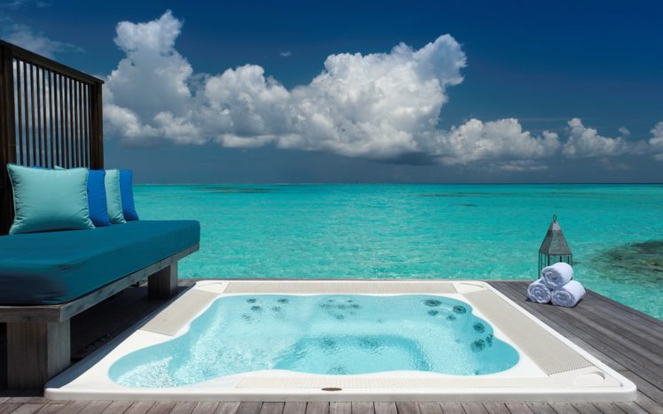 ocean, Water, Jacuzzi, Spa, Resort HD Wallpaper Desktop Background
