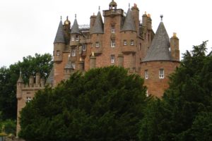 scotland, Castle, Glamis, Trees, Cities