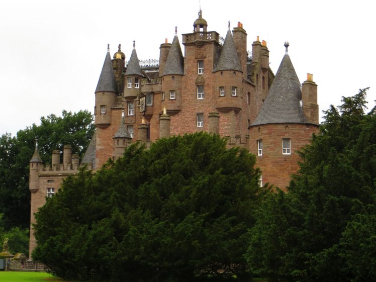scotland, Castle, Glamis, Trees, Cities HD Wallpaper Desktop Background
