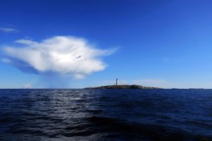 sea, Sky, Island, Lighthouse